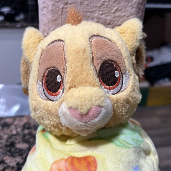 Disney Baby Simba  Lion King Blanket in a Pouch Plush Doll 10” Stuffed Animal - Picture 2 of 9